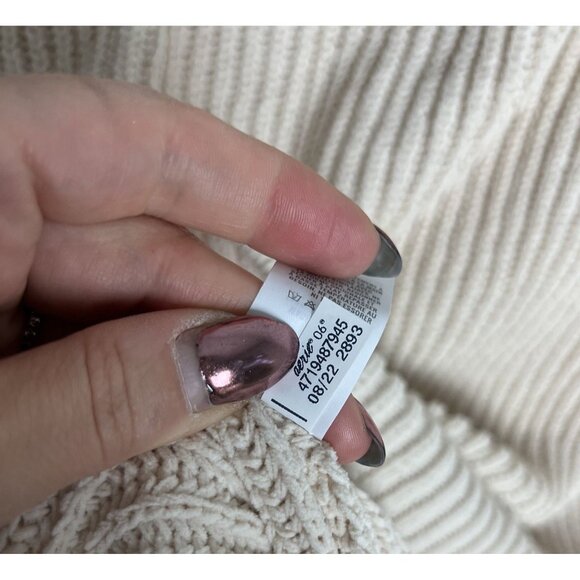 Aerie Beige Cream Collar Knit Sweater Size Small Academia Women’s - Picture 6 of 6